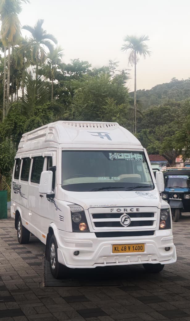 Bus on mountain road
